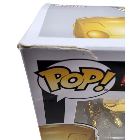 Funko POP! Iron Man #375 Gold Chrome Marvel 10th Anniversary Vinyl Figure - Picture 5 of 5
